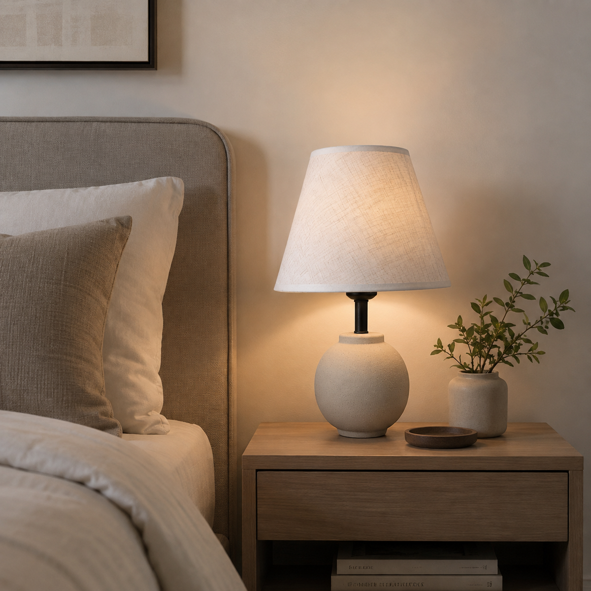 Ceramic Stone Bedside Lamp T85086