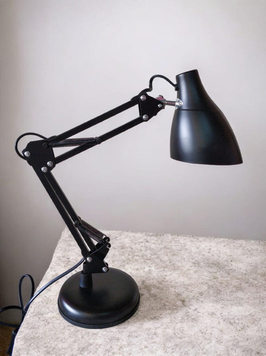 Black anglepoise desk lamp