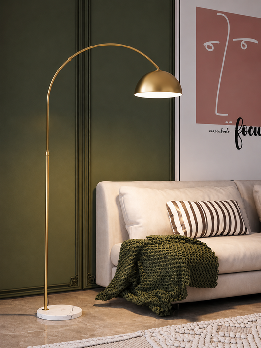 Gold Arc Dome Floor Lamp