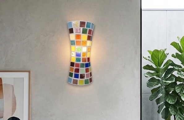Stained Glass Colorful mosaic Wall Light
