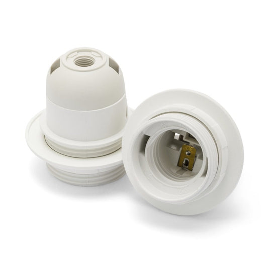 E27 Holder Half Thread White