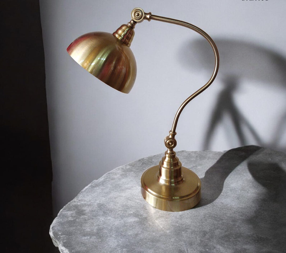 Vintage Brass Adjustable Desk Lamp