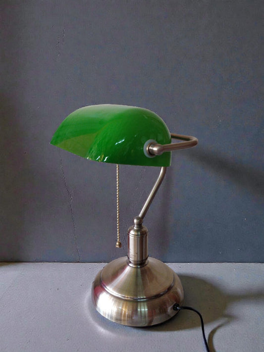 Antique Brass Bankers Lamp