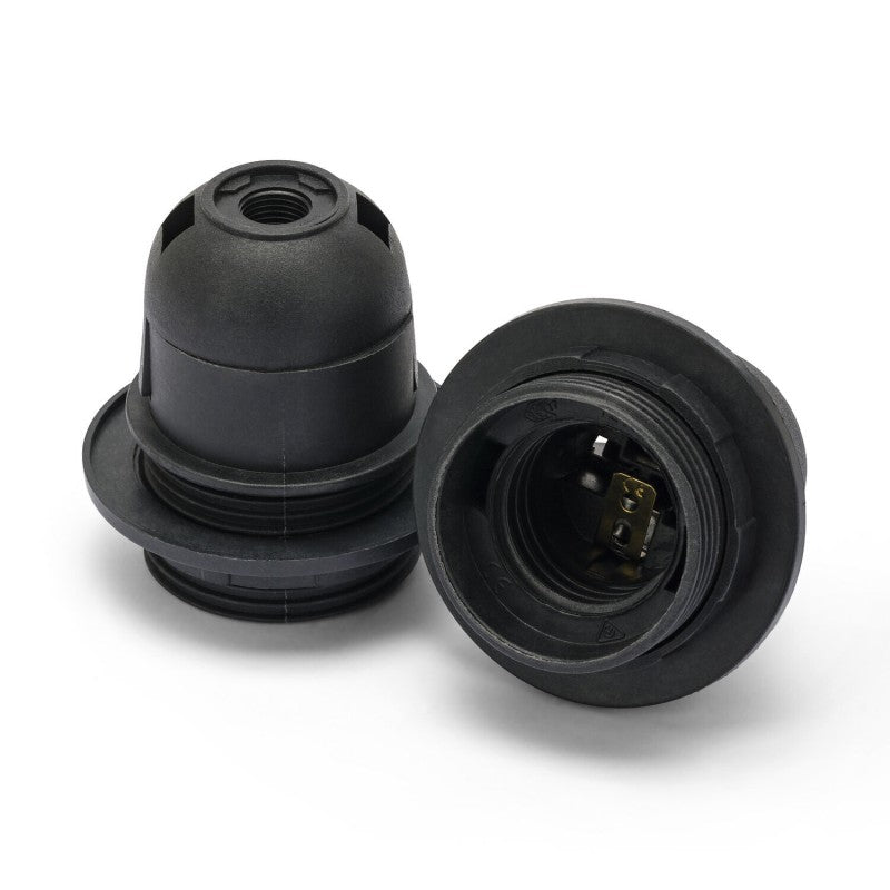 E27 Holder Half Thread Black