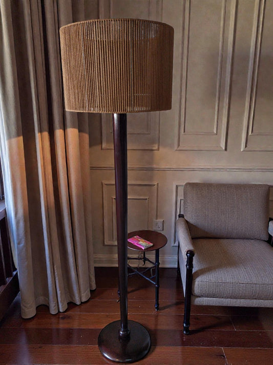 Dark wood Floor Lamp Taper